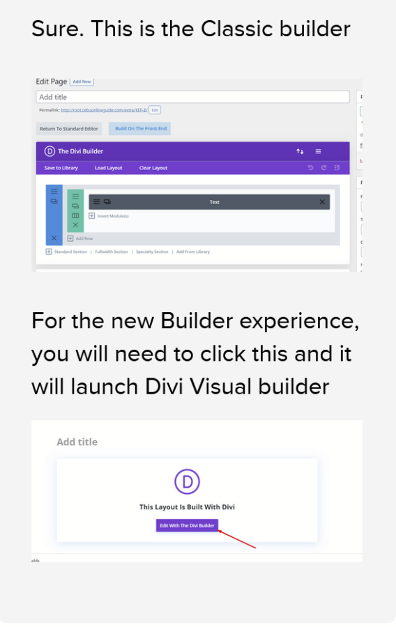 9/4/22 Difference between Divi Extra Builder and Classic Builder