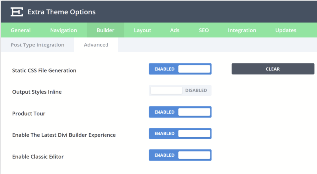 9/4/2022 Divi Extra Classic Builder active